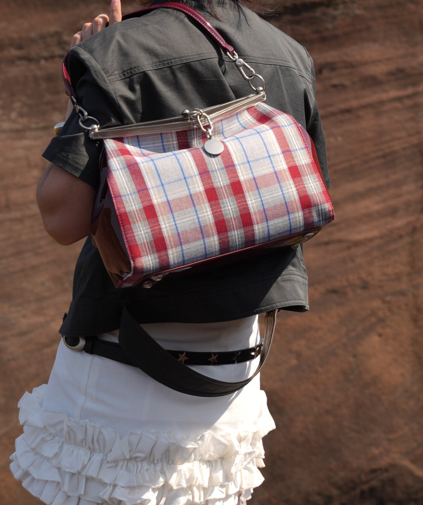 IUBALLET Steam Code Plaid Underarm Vintage Style Commuter Bag - ACHING.