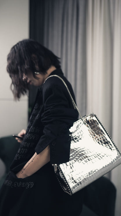 IUBALLET Metallic Textured Leather Cross Body Bag  - PRIEST.