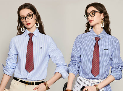 ANNASPEAK  LOGO print knot-free tie -ICE.