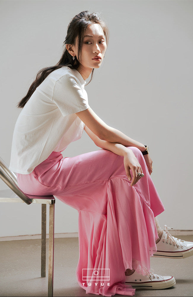 TUYUE mulberry silk maxi mermaid skirt- VIVIAN.