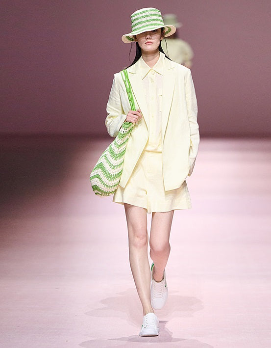 COMME MOI summer contrasting straw handbag - BATHLOMEW.