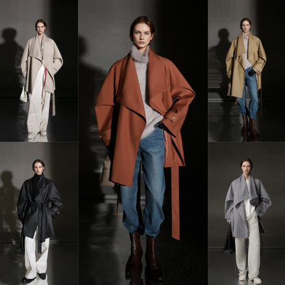 PIAOIN Silhouette design short windbreaker women's luxury jacket commuter-JEAN