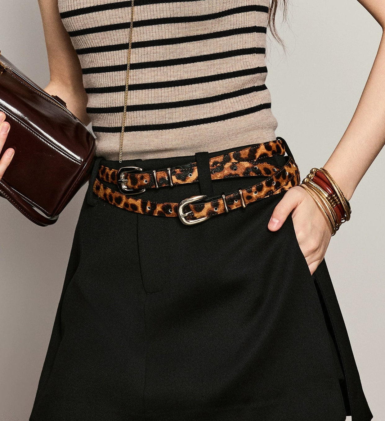 ANNASPEAK wool minimalist side zipper A-skirt-NIRA.