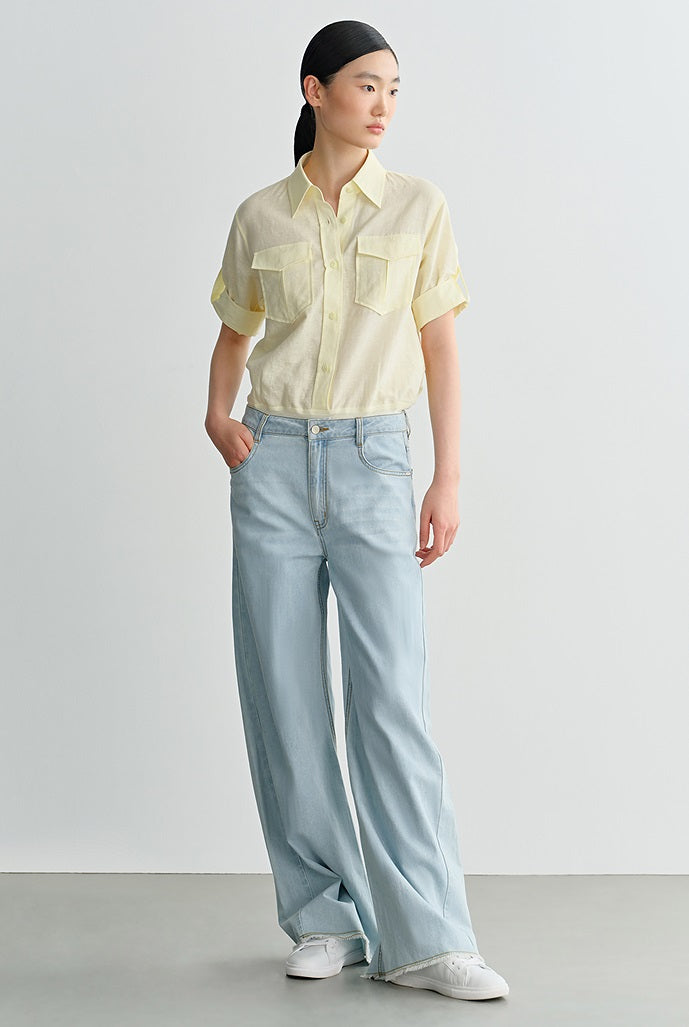 COMME MOI summer women's gentle linen shirt - HANAH.
