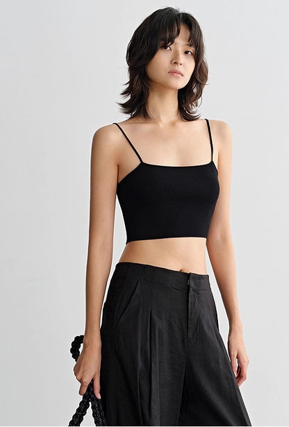 COMME MOI Lu Yan designer new women's clothing tight short pit strip camisole - REIGN.