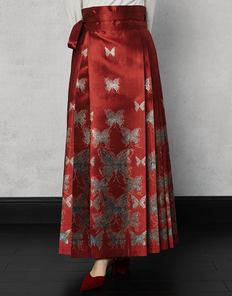 HECO  Butterfly Hanfu High Waisted Long Skirt - rain.