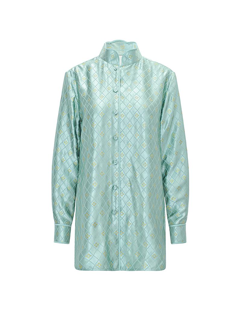 M essential Mackay designer brand Sea Cliff Tassel Beaded Shirt - plain.