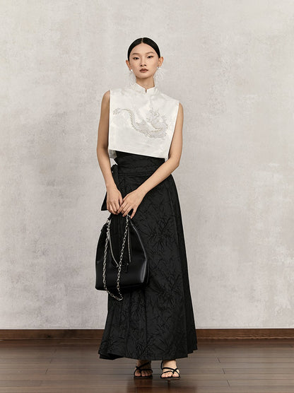 HECO cotton jacquard top short sleeveless women - adam.