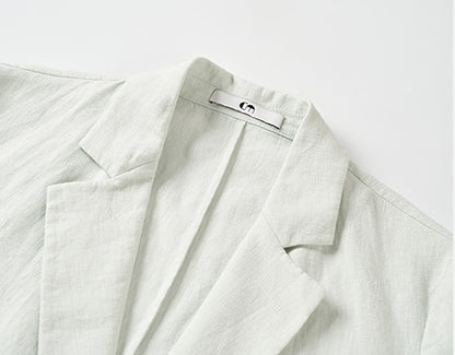 COMME MOI Lv Yan designer summer high-tech linen suit - GRACE.