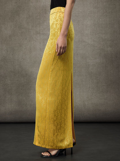 HECO Calligraphy Jacquard A-Line Elegant Skirt - SPIRIT.