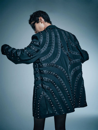 ANNAKIKI design four-pointed star hook blazer suit-HANYU