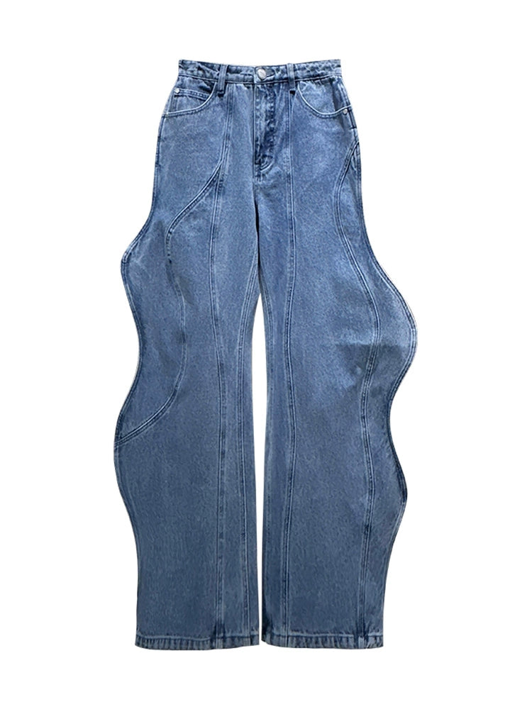 ANNAKIKI 3D Wave Fractal Deconstructed Trousers-SMITH.