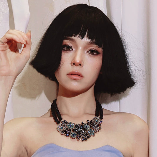 DOLLY Elegant Retro Diamond Oversized Chocker Necklace-ROSHINI   (V)