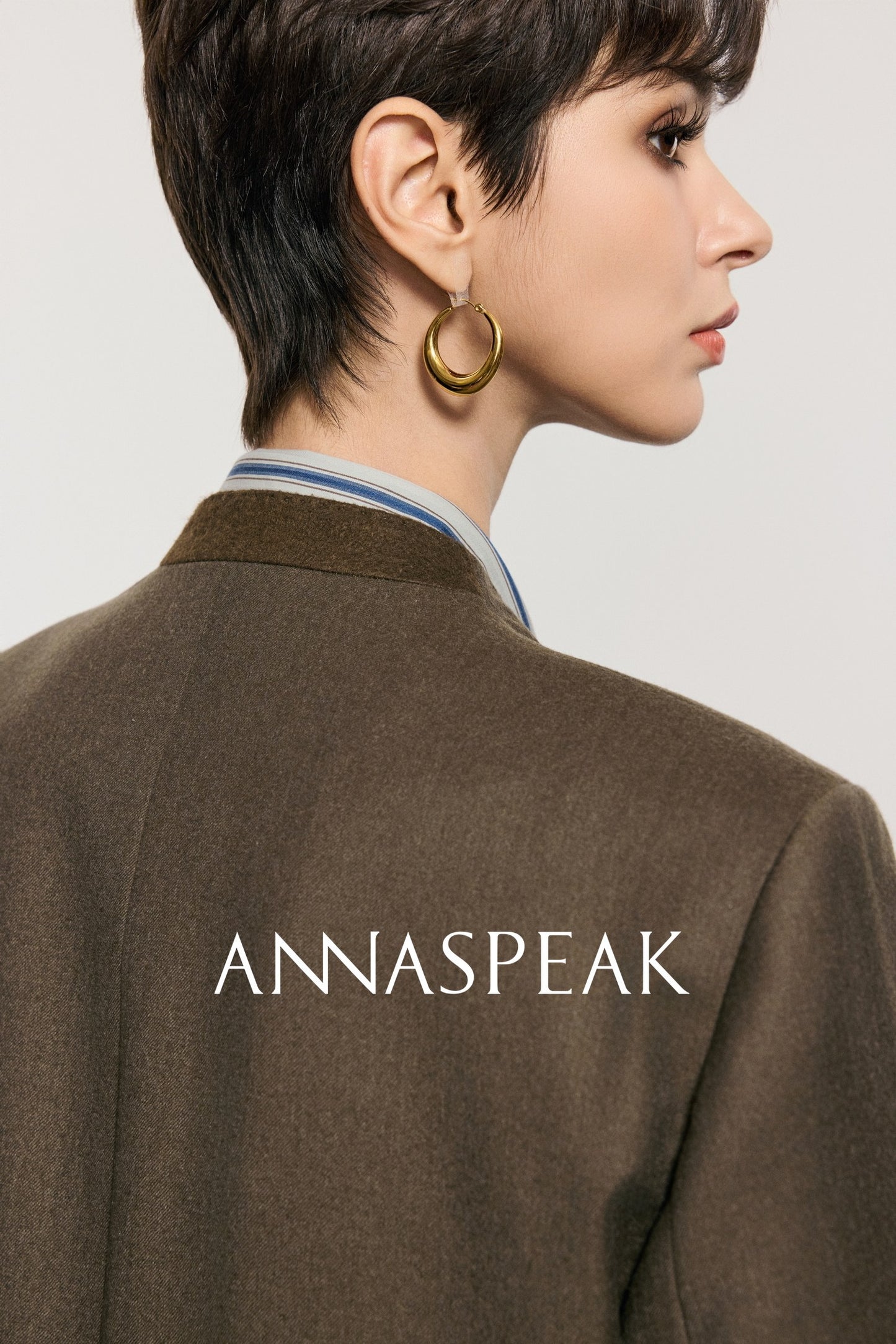 ANNASPEAK Worsted Wool Flannel Suit Vest Pants Set-OSAR.