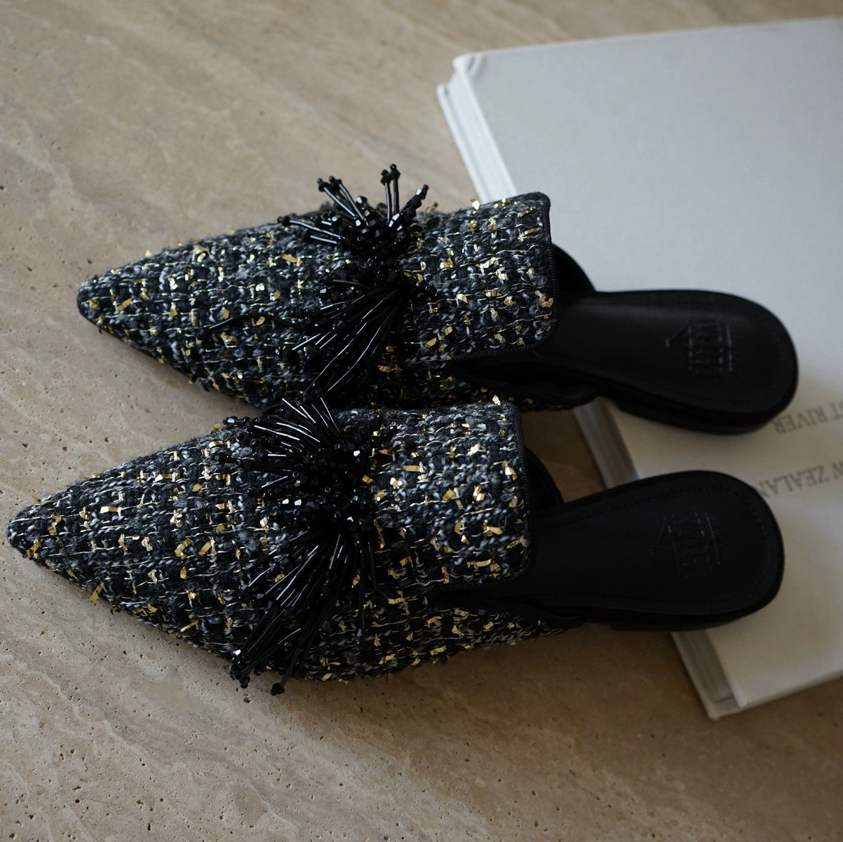 B-FEI hand-knitted pointed semi-toe shoes-AMY.
