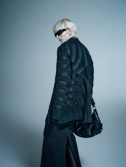 ANNAKIKI design four-pointed star hook blazer suit-HANYU