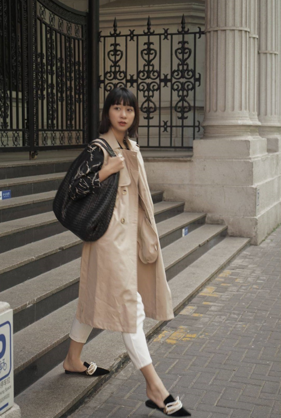 B-FEI pearl mules elegant single shoes-HUDS.