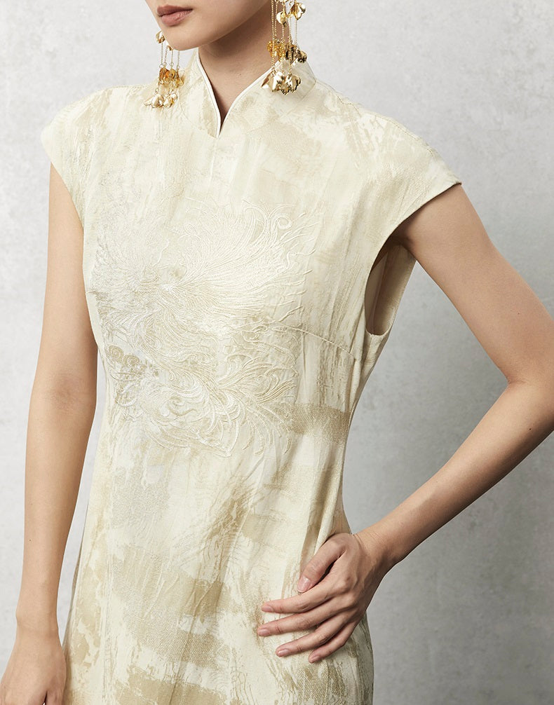 HECO Summer Jacquard Linen Dress Long Skirt - set.