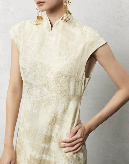 HECO Summer Jacquard Linen Dress Long Skirt - set.