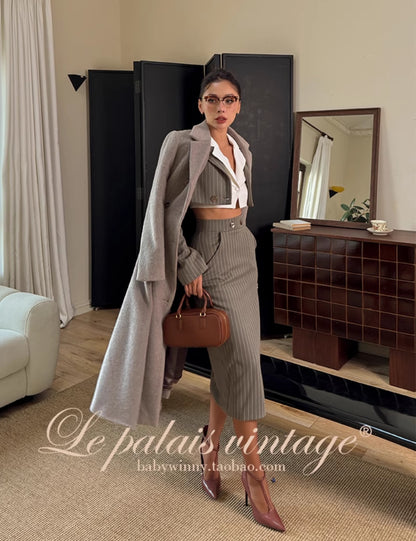 Le palais vintage elegant long-sleeve coat - LAM