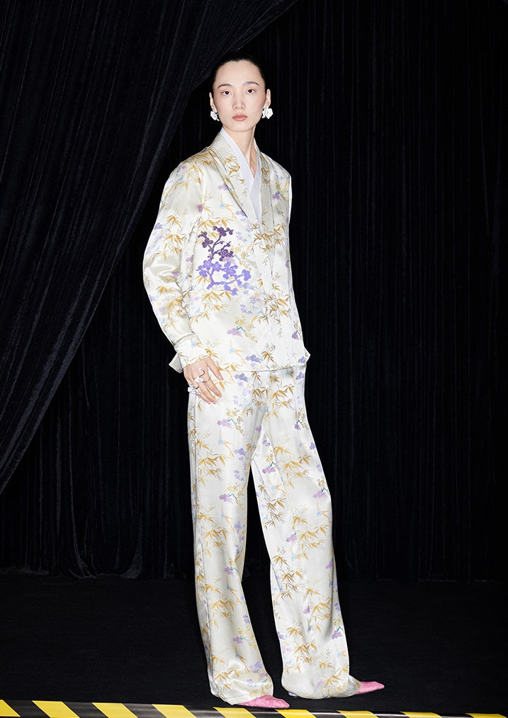 M essential Mackay designer embroidered folded shirt Pant suit - Muli.