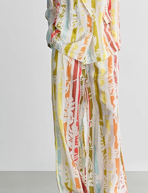 COMME MOI Lv Yan designer summer women's high-waisted wide-leg pants - TYE.