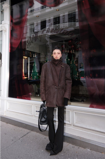 MEI SUNGUAN crocodile-patterned vintage fur jacket - LARRY