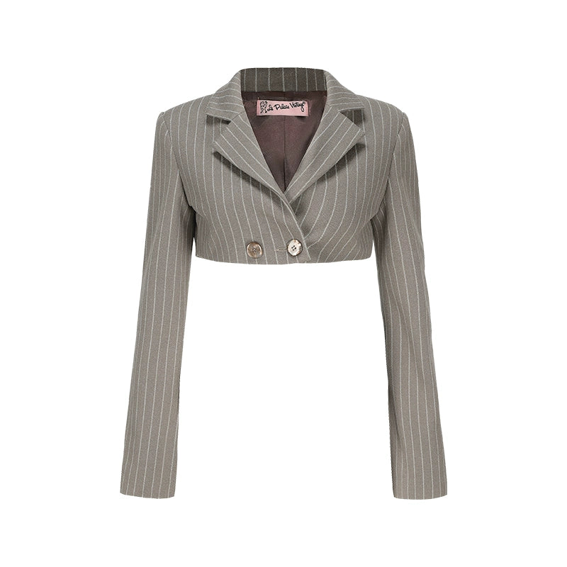 Le palais vintage style slim short jacket and hip skirt- MAY