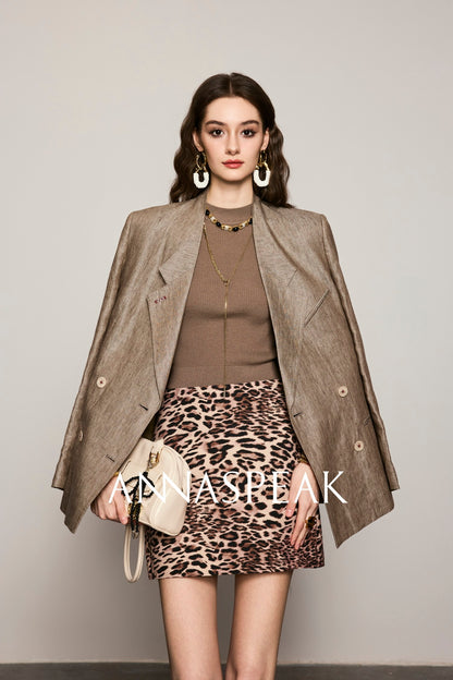 ANNASPEAK Linen Old Money Style Suit -FIGS.