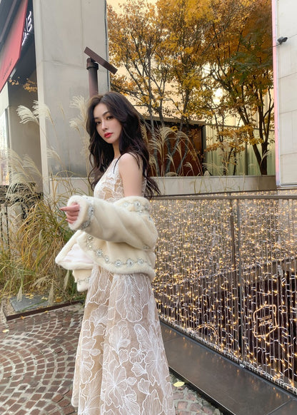 Wardrobes by Chen Elegant White Sleeveless Couture Lace Wedding Dress-Noa