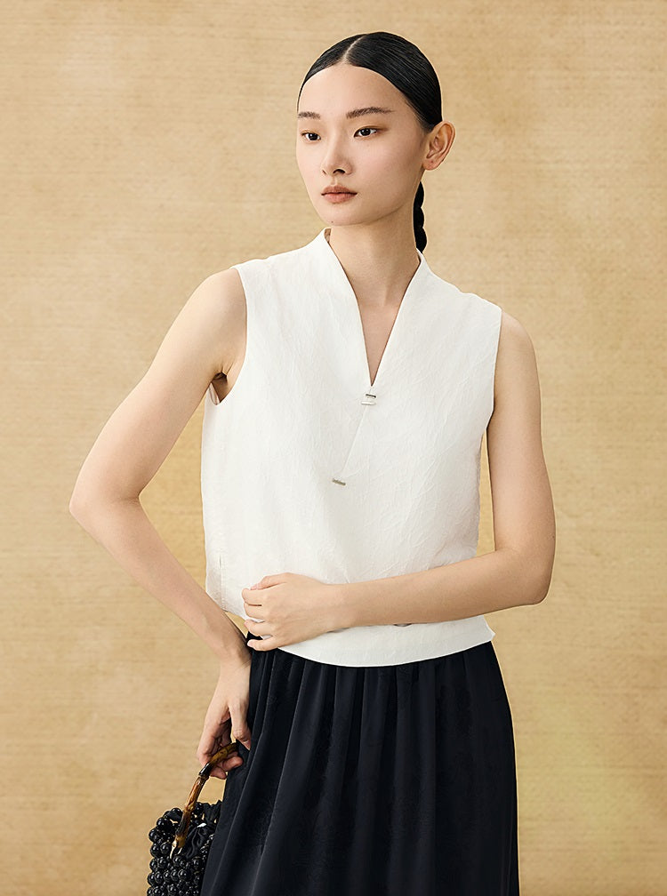 HECO Chinese Style Shoulder Sleeveless Top - GRACE.