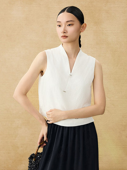 HECO Chinese Style Shoulder Sleeveless Top - GRACE.