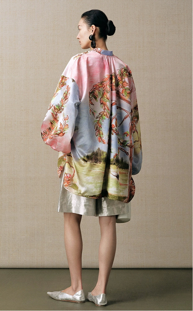 ZHUCHONGYUN silver drawstring three-point shorts--YAIBA.