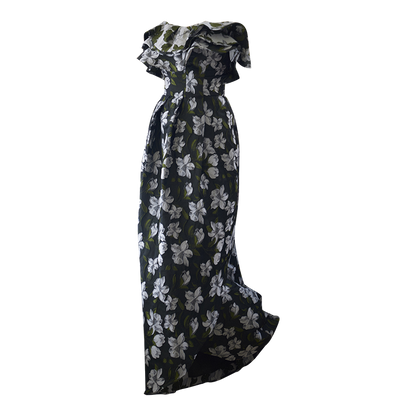 GOUDIN Long elegant floral sleeveless dress-TIM.