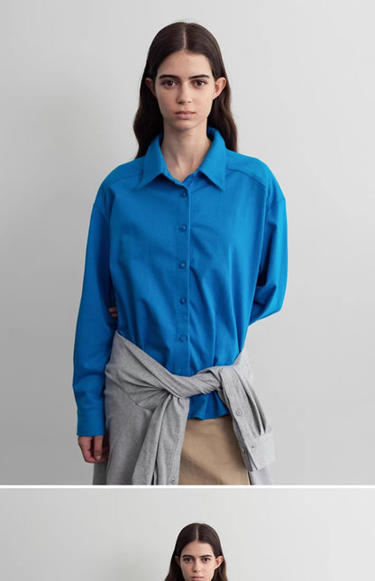 Nothing Written long short sleeve t-shirt cotton shirt-IVY!