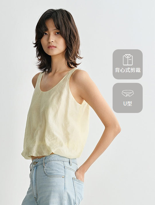 COMME MOI  summer women's gentle and elegant bubble vest shirt - NATE.