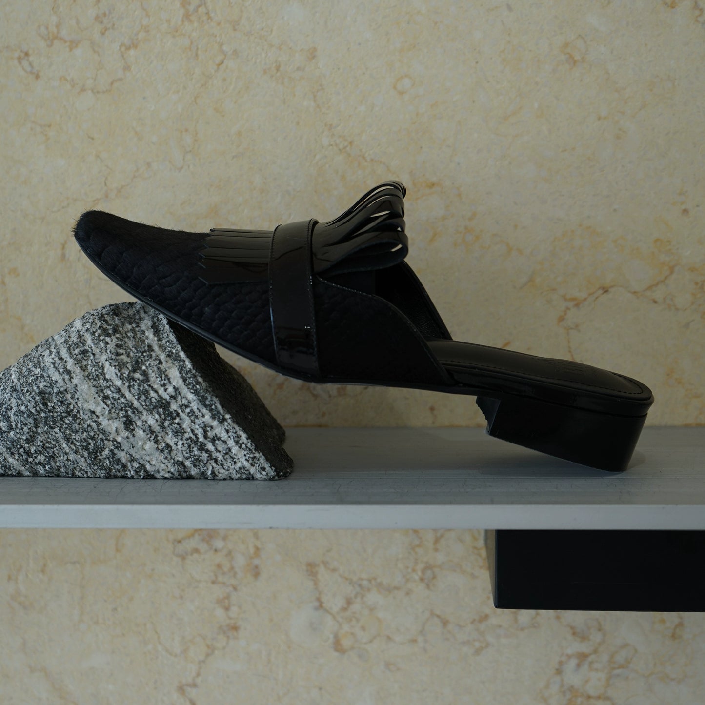 B-FEI niche French semi-slippers toe mules-JISUNG.
