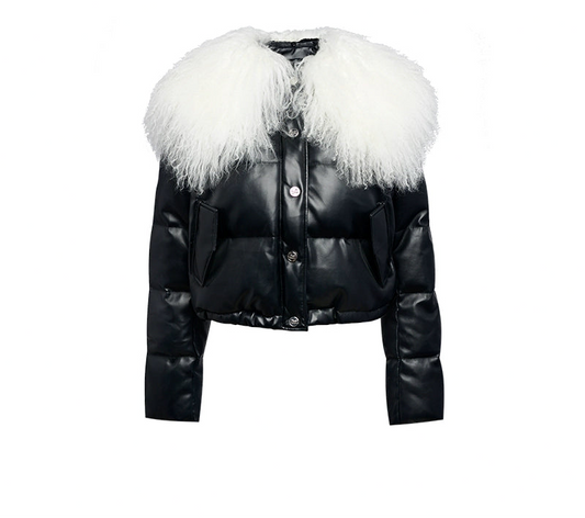 YES BY YESIR autumn winter women long fur collar down jacket - Laie