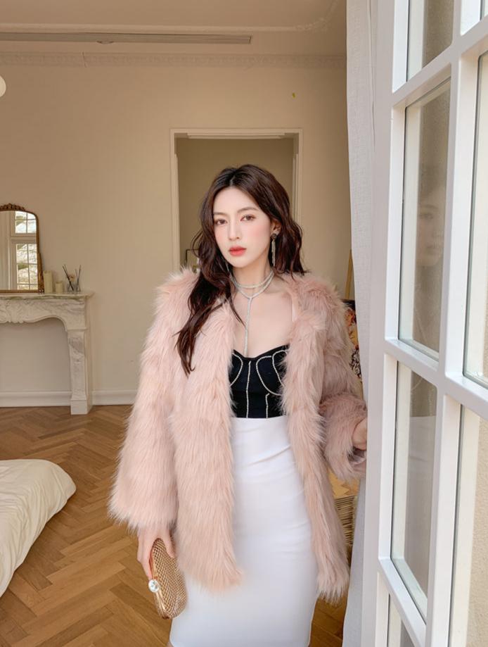 DOLLY Elegant Black and White Sleeveless Chest Wrap Bandage Midi Dress-BABE