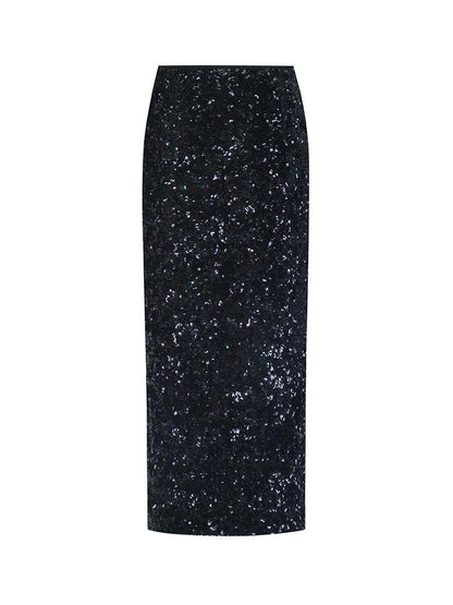 M essential Mackay designer three-dimensional silver orchid catenary beaded jacket - tems.