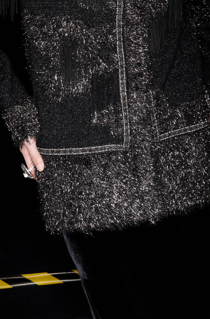 M essential Mackay designer Yingyun knitted copper-beaded woollen cardigan - zain.