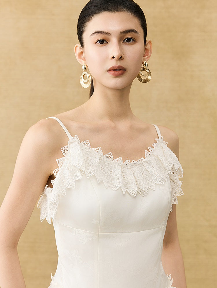 HECO Chinese High-end Acetate Lace Splicing Camisole - ZEPH.