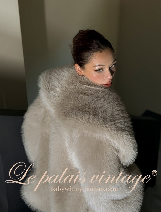 Le Palais Vintage  fur coat woolen trousers-DIOR