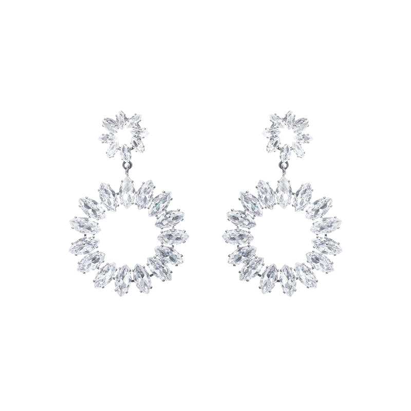 Wardrobes by Chen Luxury Light Bow Diamond Tassel Earrings-Sola