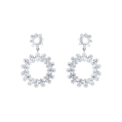 Wardrobes by Chen Luxury Light Bow Diamond Tassel Earrings-Sola