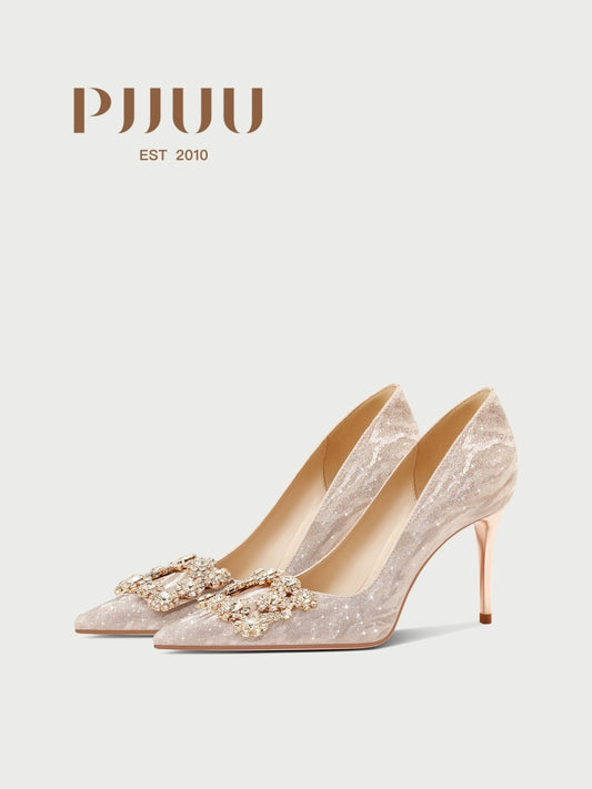 PJJUU Xiuhe champagne color beautiful high heels - MARY.