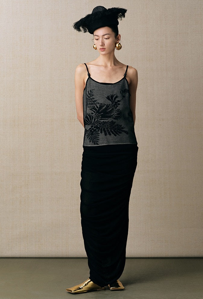 ZHUCHONGYUN new Chinese jacquard camisole-ADUNI.