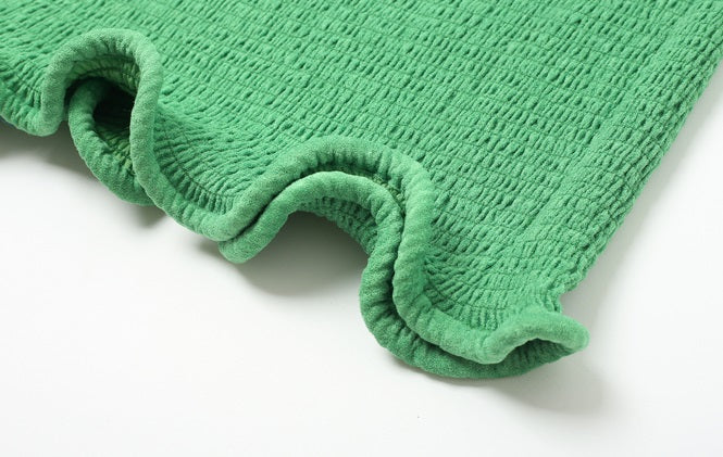 ZHUCHONGYUN spring turquoise fashion commuter wave skirt-ASADA.