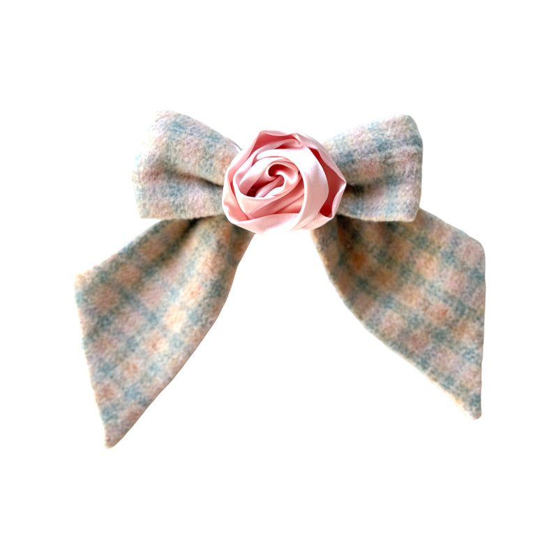 Le Palais Vintage High End Long Sleeves Slim Jacket Bow Tweed Slit Dinner Suit Dress-Carey