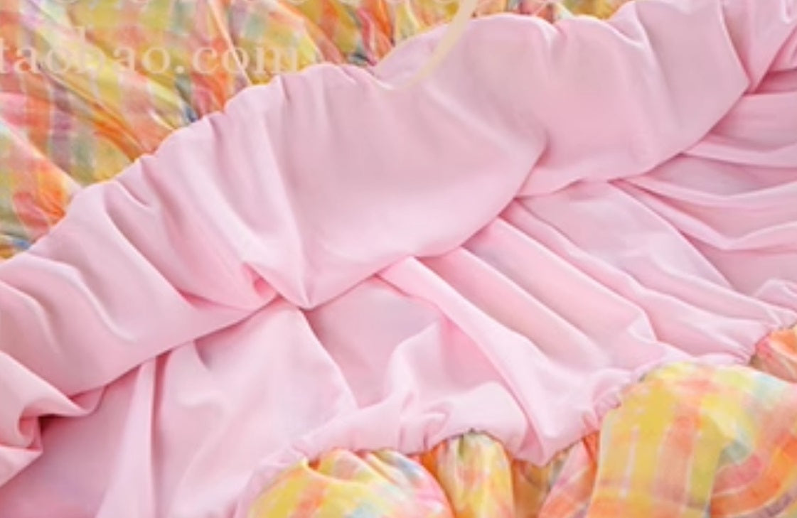 Le Palais  Two Pieces Contrasting Shawl Waist Tutu Dress-KASSY